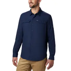 COLUMBIA - Camisa masculina para Outdoor Camisa silver ridge 2.0 long sleeve azul