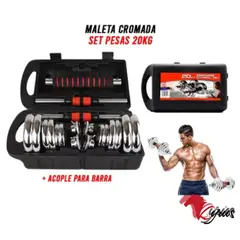 NO LOGO - Mancuernas Cromadas De 20 KG