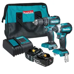 MAKITA - TALADRO DHP485 + ATOR IMPACTO DTD153Z + 2 BATE + CARG DLX2283S