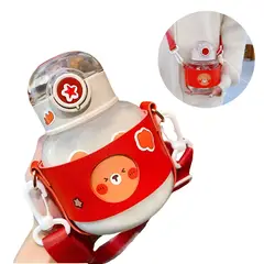 ELMEJORPRECIO - Tomatodo Portátil Compacto Con Soporte De Cuero 580ml Rojo