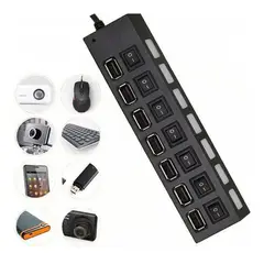 OEM - HUB Multipuerto USB con 7 Puertos Con Interruptor Independiente 480Mbp