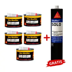 SIKA - 5 Masillas p acabados Masiflex x600gr + Sikaflex SOLO