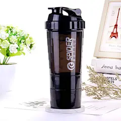 GENERICO - Tomatodo Shaker 500ml 3 Cuerpos negro
