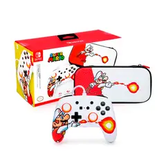 NINTENDO - Mando Switch Mario Con Funda Oficial