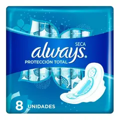 ALWAYS - Toallas Higiénicas Protección Total Malla Seca 8 un