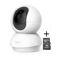 EZVIZ - Cámara de Seguridad para Interiores TAPO C200 2MP Full HD + SD 64GB