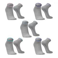 SILVERA NANOTECH - Medias mujer tobilleras deportivas uso diario gym mujer hombre pack x5.-