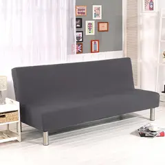 GENERICO - Funda de sofa cama futon sin brazos color Plomo