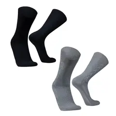 SILVERA NANOTECH - Medias de vestir hombre mujer algodón peruano casuales diseño 2 pack