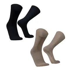 SILVERA NANOTECH - Medias de vestir hombre mujer algodón peruano casuales diseño 2 pack