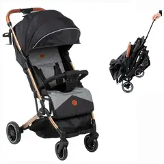 EBABY - Coche Maleta para Bebe Con Cubrepies Black 2025