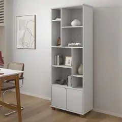 R&R MUEBLES - Estante Moderno Natsko Blanco