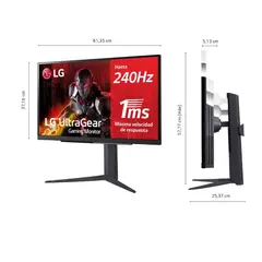 LG - MONITOR 27GR83Q-B PANEL IPS 2K QHD 27 HDR400 240HZ 1MS PIVOTE