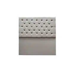 MUEBLES MACRUMO - Cabecera Premium Alta Louvre de 2 Plz - Color Beige claro antifluido