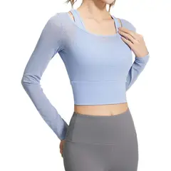 EPAUS - Top Manga Larga de Malla Exterior