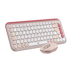 LOGITECH - Teclado + Mouse Pop Icon Bluetoothwireless SP Rose