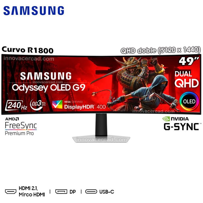 Monitor LS49DG930SLXPE Odyssey OLED G9, 49" QHD, 240 Hz, 0.3ms