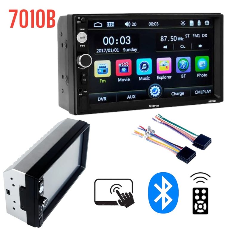 Radio Estéreo Bluetooth MP5 7 '' Auto Video + Control