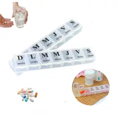 GENERICO - Pastillero Semanal Portátil 2pcs Organizador De Pastilla