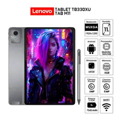 LENOVO - Tablet Tab M11 TB330XU - 11” 4G LTE 8Gb-128Gb Lápiz y Funda