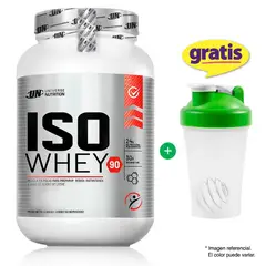 UNIVERSE NUTRITION - PROTEÍNA ISOLATADA ISO WHEY DE 1.1 KG CHOCOLATE MÁS SHAKER