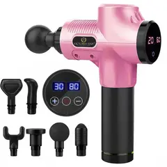 VICTORIA - Pistola de Masaje de Tejido Profundo – 30 Velocidades, 6 Cabezales