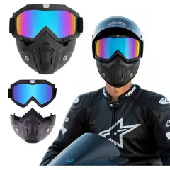 GENERICO - Lente Cortaviento Mascara Rostro Moto Bicicleta Sol Lluvia