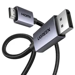 UGREEN - Cable Displayport a HDMI de 3M Ultra HD 4k 30HZ Trenzado 35843