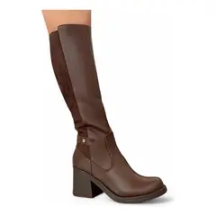 GENERICO - Botin Mujer Taco 7 Gamuza Posterior 2086L-70 Color Marron