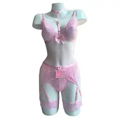 GENERICO - LENCERIA PORTALIGAS DE ENCAJE CON LIGUEROS