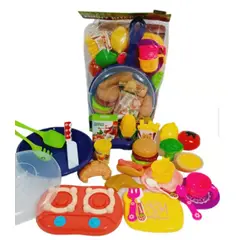 GENERICO - SET DE COCINA Y ALIMENTOS DIDACTICO JUGUETE PARA NIÑOS