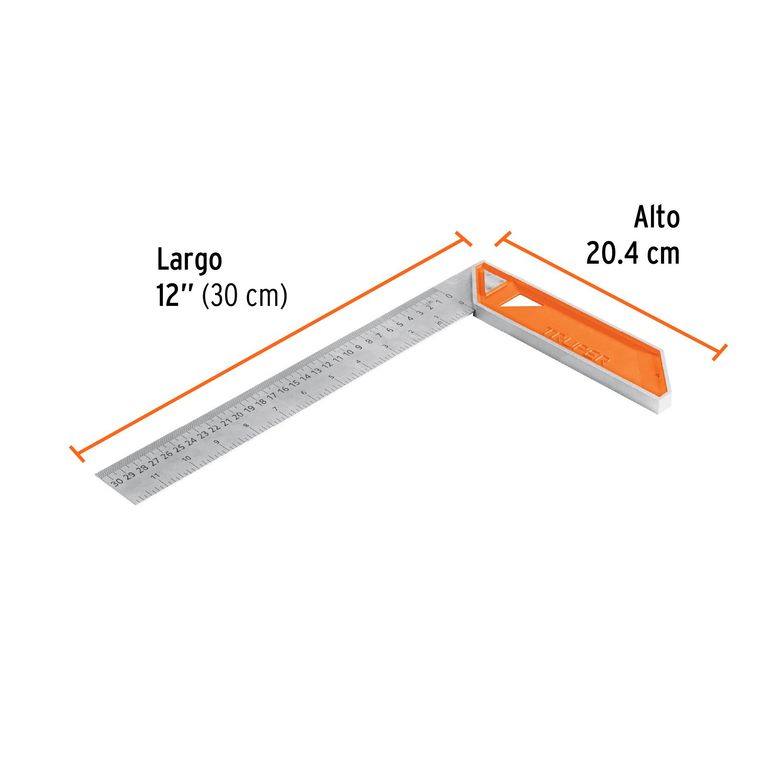 Escuadra 12″ Para Carpintero con Mango de Aluminio
