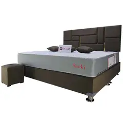 KAMAS - DORMITORIO KING SARKI + CABECERA AÉREA MOKI - CHOCOLATE