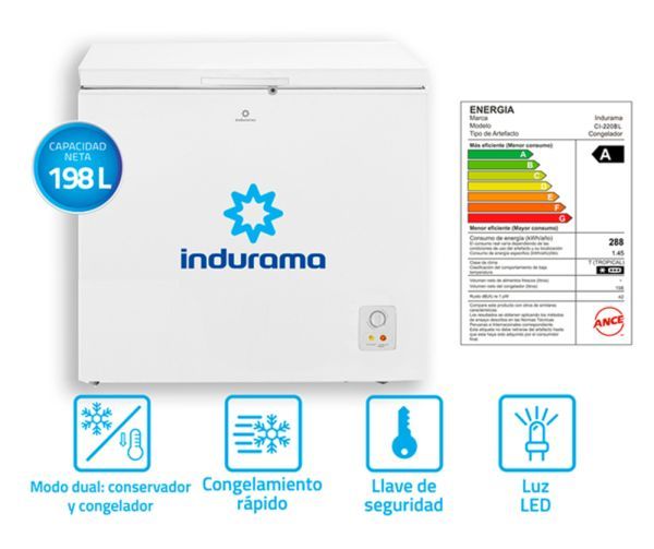 Congelador Horizontal 198 litros Blanco CI-220BL