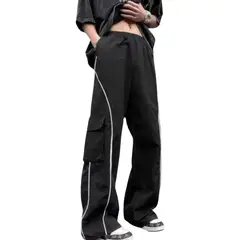 ENKI - Pantalón Urban Supreme Cargo Hombre Streetwear Tela Mojada