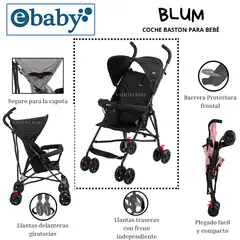 EBABY - COCHE BASTON BLUM - NEGRO