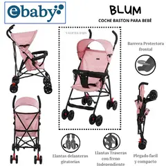 EBABY - COCHE BASTON BLUM - ROSADO