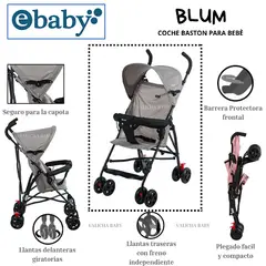 EBABY - COCHE BASTON BLUM - GRIS