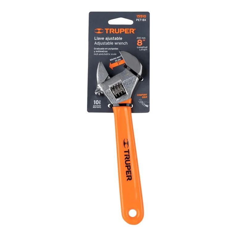 Llave Francesa 8 Pulg Profesional Cromada