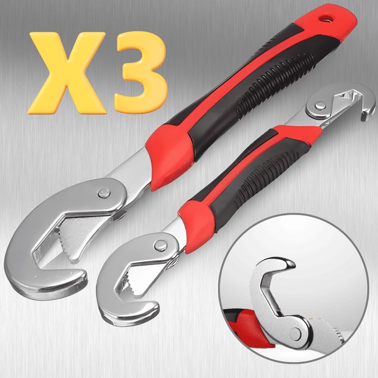 Pack de 3 Sets de Llaves Francesas – 6 Herramientas en 1 Compra