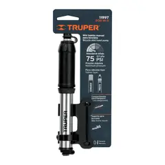 TRUPER - Mini Inflador Manual para Bicicleta 75 PSI