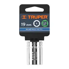 TRUPER - Dado hexagonal encastre 1/2pulg de 19 mm
