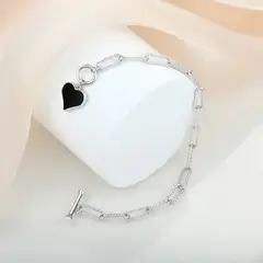 GENERICO - Pulsera Elegancia Oscura en Eslabones