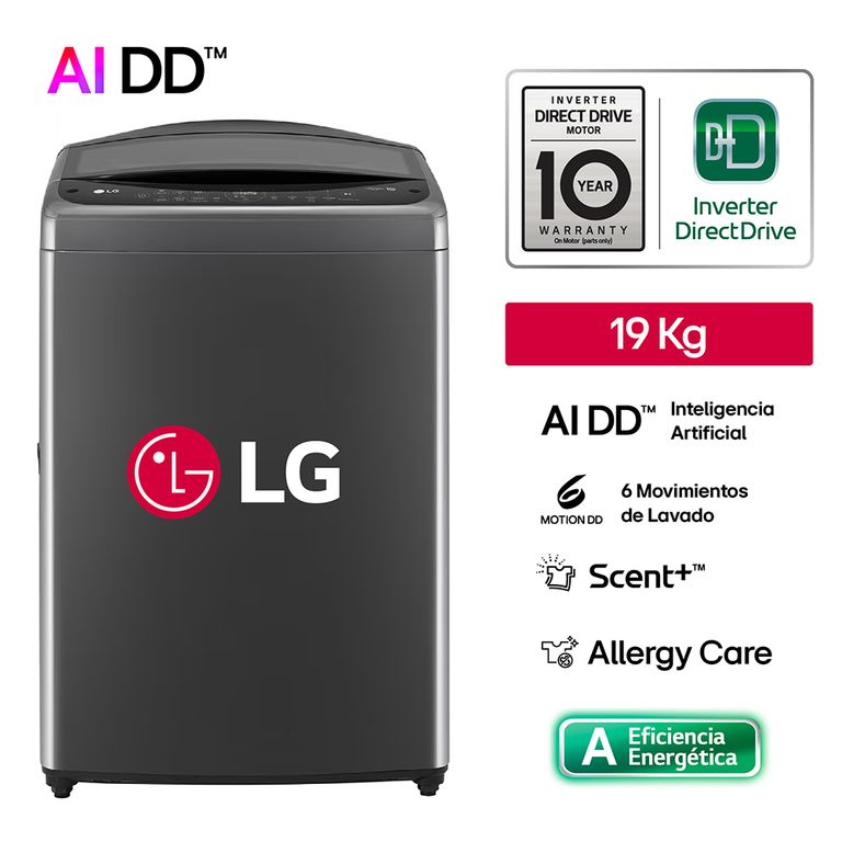 Lavadora Automática WT19BV6T 19kg Negro Claro