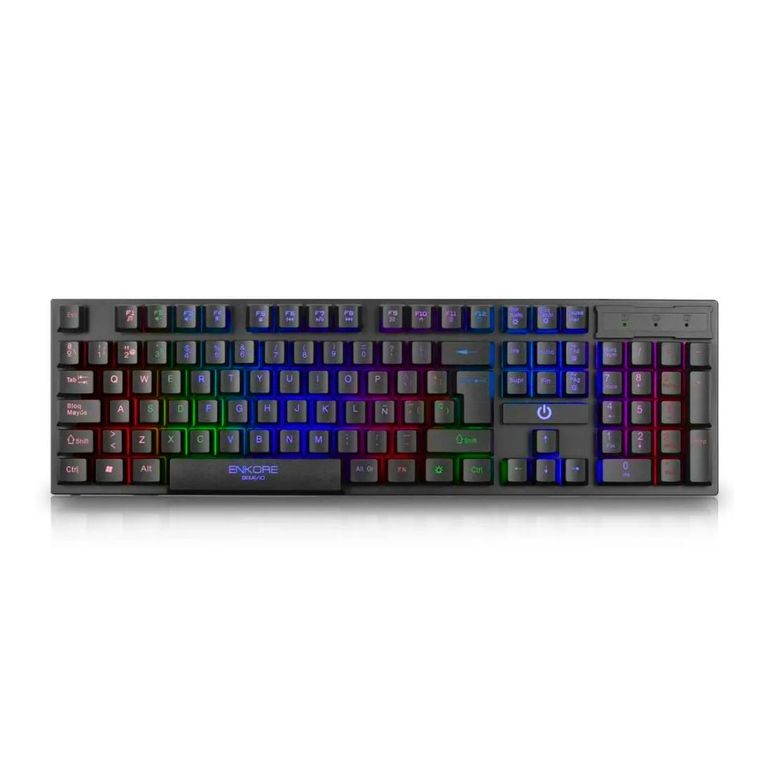 Teclado Gamer Semi Mecánico Brain Led Rainbow