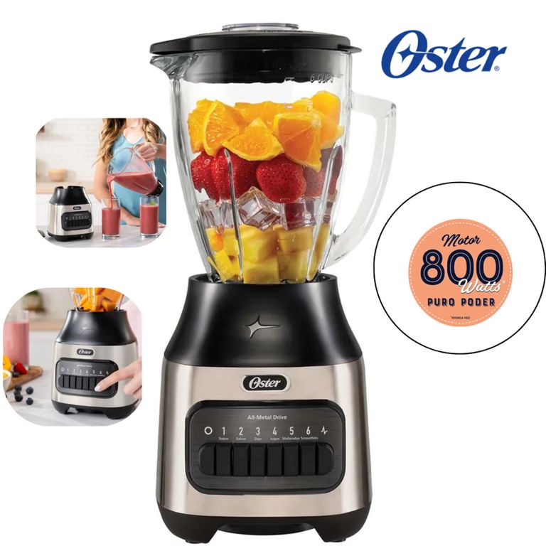 Licuadora 6 Velocidades de 800W Pica Hielo