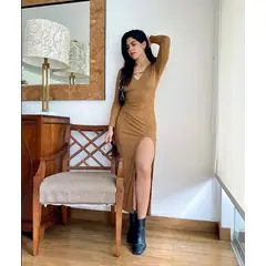 KATE LARRAIN - Vestido mujer Mousse Mocha