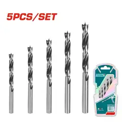 TOTAL TOOLS - Kit Set Juego Brocas Para Madera 5 Piezas Total-TACSD7055