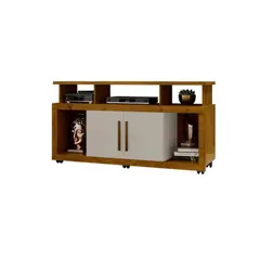 R&R MUEBLES - Mueble de TV 55 Kyan Marrón y Blanco