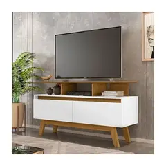 R&R MUEBLES - Mueble de TV 55 Tetsu Marrón y Blanco